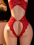 Transparent Lingerie For Women Super Hot Erotic Underwear Sex Pajamas Crotchless Pornographic Lace Teddies Bodysuit Sexy Outfit
