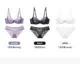 French Anime Style Lingerie Set Ultra Thin White Lace Bra Small Breasts Push Up Traceless Bralette Pure Desire Gathering Sexy BB
