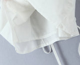 Foridol White Cotton Women Summer Crop Tops Lace Patchwork Short Female Tops Puff Sleeve Square Collar Slim Top Blouse 2025