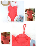 2026 One Piece Swimsuit Swimwear Women Sexy Push Up Pleated Solid Bathing Suit Beachwear New Maio Feminino Praia Banadores Mujer