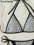 S - XL Shiny Sparkling Halter Bikini Women Swimwear Female Swimsuit Two-Pieces Bikini Set Strappy Bather Bathing Suit Swim V7523