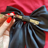 Women Girl Large Bow Hairpin Korean Headbands for Women Big Bowknot Barrettes Wedding Solid Color Ponytail Clip Hair Accessories