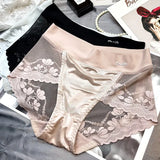 Lace large size high waist underwear women's butt lifting breathable briefs