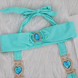 Diamond Rhinestone Bikini  Female Swimsuit Women Swimwear Two-Pieces Bikini Set With Hairbands Bather Bathing Suit Swim V3047G