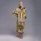 2026 Women Swimsuit Beach Cover Up dress Sleeve Kaftan Beach Tunic Long Pareos Bikinis Cover ups Summer Robe Plage Beachwear