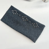 Punk Girl Hollowed Out Eyelets Wide Elastic Headband Stretchy Metal Rock Steampunk for Sports Headbands Hair Accessories