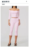 Fashion Mid Sleeve T-shirt Yoga Suits Tight Fitting Slim Sports Tops High Waist Peach Hip Mid Pants Gym Running Fitness Outfits