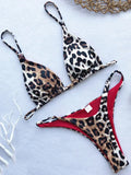 2025 Sexy Leopard Brazilian Bikini Women Swimsuit Female Thong Swimwear Two Pieces Bikini Set Mini Micro Bathing Suit Swim Lady