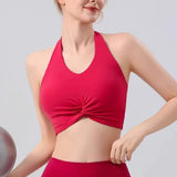 Women's Shock-Absorbing Yoga Sports Bra Beauty Back Design Integrated Neck Hanging Training Fitness Fitness Bra
