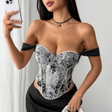 Phantasy Vintage Strap Floral Print Tank Top Women French Style Pink Camisole Lady Elegant Blue Vest 2026 Summer Party Dress up
