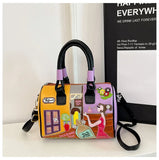 PU New Personality Stylish Shoulder Bags Design Patchwork Zipper 2025 Hot Sale Women's Bags Retro High Quality Women's Bags