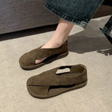 Summer Shoes Women 2026 New Casual Flats Closed Toe Sandals Retro Slip-on Summer Loafers Non-Slip Comfortable Sandal Footwear