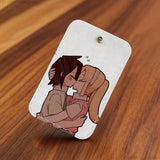 I Love Amy  AMY x BIBI Anime Rectangle Card Case Keychain Access Card Bag Key Tag Ring Leather Card Holder Key Ring Access