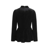 French-style Elegant Stand-up Collar Tie-waist Slim-fit Pleated Long-sleeve Shirt For Women With Waist Lace Cake Skirt QXS5