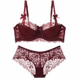 Aesthetic French Lace Minimizer Bra - Thin Strap Bralette Reduces Full Bust, Elegant Lift & Seamless Design MOYISU Sexy Panty BB