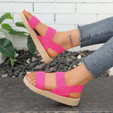 Slingback Style Summer Flat Sandals For Women Leisure Shoes Soft EVA Light Weight Elastic Back Strap Girl Beach Street Sandalias
