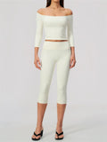 Fashion Mid Sleeve T-shirt Yoga Suits Tight Fitting Slim Sports Tops High Waist Peach Hip Mid Pants Gym Running Fitness Outfits