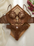 Sexy Large Size Lingerie Women Bra Set Girl Floral Lace Underwear Set Underwire Brassiere Push Up Outfit Delicate Bra Kit