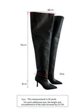 Boot Leg Long Boots Women European and American Fashion Sexy Pointed Thin High Heels Women Comfort Pleated Women's Boots 2023