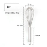 6/8/10/12inch Stainless Steel Egg Stirring Balloon Whisk Manual Egg Beater Mixer Kitchen Baking Utensil Cream Butter Whisk