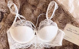 MOYISU Minimizer Bra French Lace for Large Bust, Anti Sagging Full Coverage Push Up Underwire Set, Sensuous Women Sexy Bra & Set