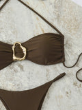 Halter Bikinis 2026 Women String Thong Swimwear Female Sexy Swimsuit Solid Bathers Bathing Swimming Swim Suit Beachwear
