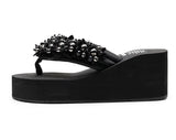 Big Size 42 Fashion Flip Flops For Women Summer Wedges Shoes EVA Sole String Bead Female Indoor Beach Slippers Slip-on Sandals