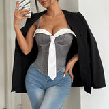 Phantasy Sexy Strap Red Corset Vest Women Fashion Black Backless Crop Top Lady Night Club Dress up 2026 Summer Women Clothes