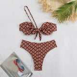 2026 New Sexy Hard Pack Ruffles Brazilian Bikini Women High Waist Swimsuits Backless Swimwear Push Up Biquini Beachwear