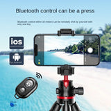 Roreta Flexible Octopus Tripod with microphone for Phone Camera DSLR 2in1 Design With Phone Holder Side Cold Shoe 1/4'' Screw