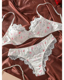 Toucheart Sexy Underwear Intimate Push Up Bra Exotic Sets Bra Set Lace Panties for Women Mesh Patchwork Sexy Lingerie Suit Women