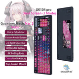 Wireless Mechanical Keyboard with 3.0 Screen 3 Knobs Hot-Swappable Silent Switch PBT keycaps