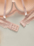 Pink Floral Lace set Lingerie Romantic Bralette Panty Girl set Women underwear set Women's 2-piece underwear set A2123
