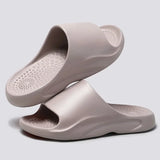 Non-Slip Shower Slippers Women Men Comfortable Soft Sole Couple Slippers Summer 2025 Lightweight Flat Heel Bathroom Slides