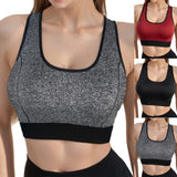 Women Racerback Sports Bra Seamless High Impact Support Fitness Yoga Brassiere Shockproof Workout Running Gym Underwear Bralette