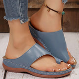 Lightweight Clip Toe Wedge Heel Slippers Women Plus Size 43 Thick Bottom Casual Sandals Woman Outdoor Platform Summer Sandles