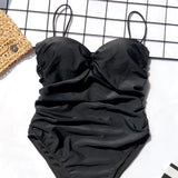 New Sexy High Cut Leopard Push Up Bra Cup One Piece Swimsuit Female Swimwear Women Bather Bandeau Bathing Suit Swim Lady V1654