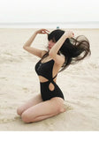 New Vacation Design with Hollowed Out Triangular Jumpsuit To Cover The Belly and Make You Look Slimmer, Hot Spring Swimsuit