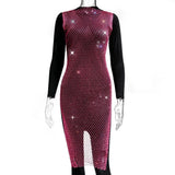 New Sexy Swimsuit Bikini Cover Up Beach Dress Women Mesh Slit Sparkling Crystal Diamond Cover Ups for Swimwear Women Pareo Plage