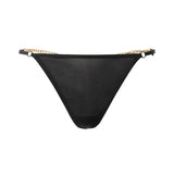 Flash Diamond Letter Pendant Design Thongs Low Waist Intimates Panties Women's Sexy Underpants Transparent Erotic Underwear
