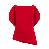 Women's Fashionable Elegant Versatile Puff Sleeve Top Women Boat Neck Puff Sleeve Hem Blouse Solid Color Slim Fit Top ASH4