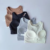 Women's Professional Shock-Absorbing Yoga Sports Vest One-Piece Gathering Sports Bra Running Collection with Breast Support