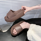 Summer Eva Chunky Platform Slippers Women Comfortable Soft Thick Bottom Sandals Woman 2025 Non Slip Beach Flip Flops Female