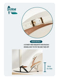 New Solid Color Pointed-toe Buckle-back Empty High-heeled Sandals for Women in Spring/Summer 2026