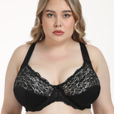 Bras For Women Minimizer Brassiere Plus Size Lace Bra Support Underwire Full Big Cup Thin Adjusted-straps D E F G H I