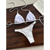 2026 Flower Printed Halter Bikini Women Swimwear Female Swimsuit Two-Pieces Bikini Set Brazilian Bather Bathing Suit Swim V8270