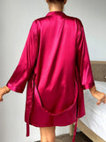Summer Ladies Nightgown Solid Color Simple Robe Sexy comfortable Women's Pajamas Loungewear