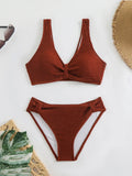 High Waist Bikini 2026 Women Sporty Swimsuit Solid Sexy Striped Swimwear Female Bathers Bathing Swimming Swim Suit Beachwear