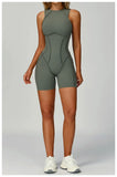 New Seamless Yoga Jumpsuits Sports Fitness Hip-lifting Backless Shorts One-piece Workout Gym Leggings Tracksuits for Women
