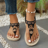 2026 Bohemia Style Flats Sandals Women Summer Slip On Clip Toe Beach Sandles Woman Lightweight Plus Size 43 Gladiator Sandalias